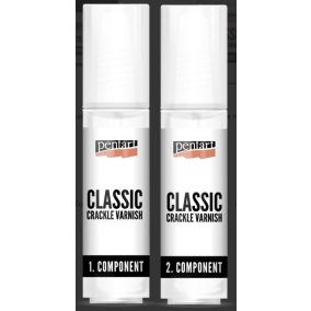   Klasszikus repesztőlakk szett 20 ml - autentikus antikolt felülethatás, látható és látványos repedések