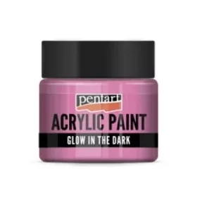 GLOW sötétben világító akrilfesték 30 ml pink