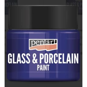 Üveg és porcelánfesték 30 ml kék