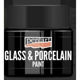 Üveg és porcelánfesték 30 ml fekete