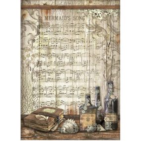   A4 Decoupage rizspapír – „Hableány dala” – vintage tengerész stílusú