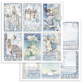   Kétoldalas scrapbook papír „Téli mesék” – 31,5 × 30,5 cm