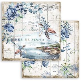   Scrapbook dekorációs papír tengeri témával – Kétoldalas