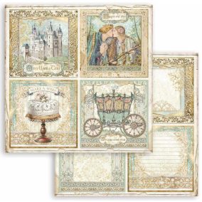   Kétoldalas scrapbook papír – „Egyszer volt, hol nem volt – Mesegyűjtemény” 30,5x30,5 cm