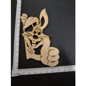 Fa nyuszi figura (12,5x7,5 cm).