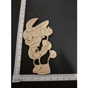 Fából készült nyuszi figura (10x6 cm).